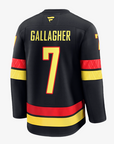 Vancouver Canucks Fanatics Premium Name & Number Black Skate Jersey
