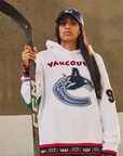 Vancouver Canucks X Grizzlies White Oversized Orca Hoodie