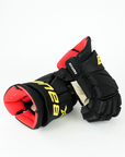 Quinn Hughes Bauer Vapor 2x Pro Used Black Gloves