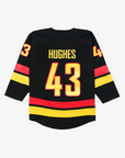 Vancouver Canucks Youth Hughes Black Skate Jersey