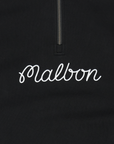 Vancouver Canucks x Malbon Collegiate Black Orca 1/4 Zip Sweatshirt