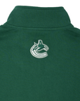 Vancouver Canucks x Malbon Collegiate Green Orca 1/4 Zip Sweatshirt
