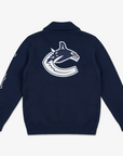 Vancouver Canucks Signature Collection Blue Orca Knit Cardigan