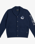 Vancouver Canucks Signature Collection Blue Orca Knit Cardigan