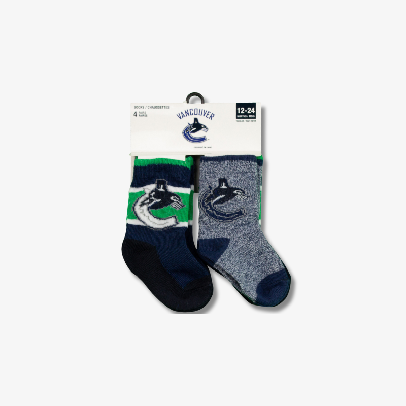 Vancouver Canucks Gertex 4pk Toddler Socks