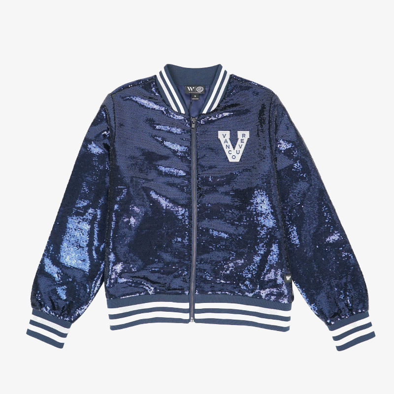 Vancouver Canucks Navy Sequin Millionaires Jacket