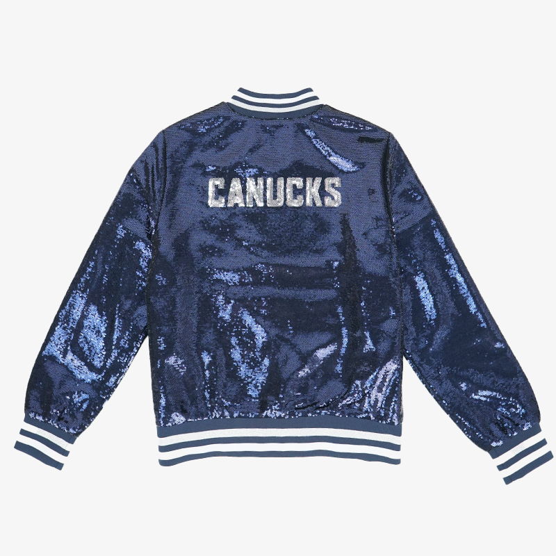 Vancouver Canucks Navy Sequin Millionaires Jacket