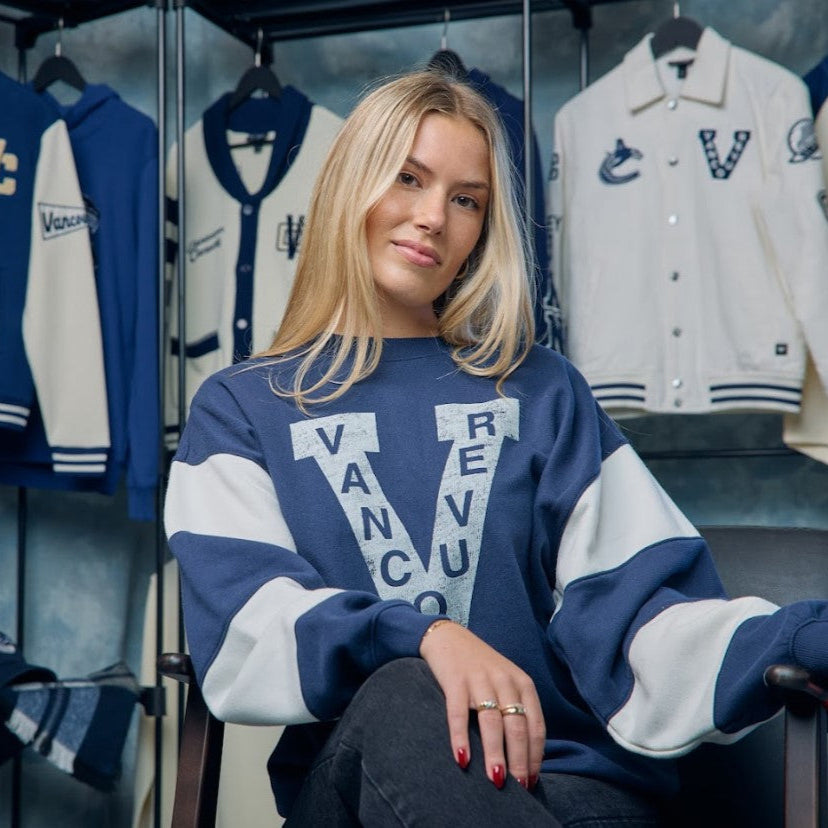 Vancouver Canucks '47 Brand Women's Navy Millionaires Crew
