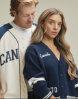 Vancouver Canucks Signature Collection Women's Heritage Navy Cardigan