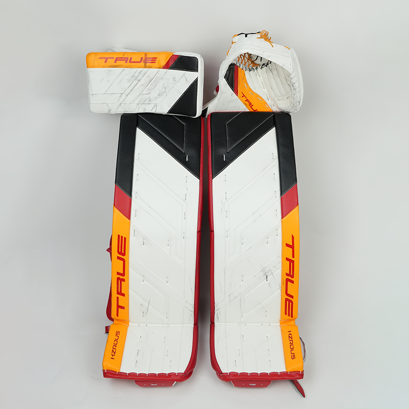Artūrs Šilovs 'White Skate' Used True Hzrdus Catalyst Goalie Set