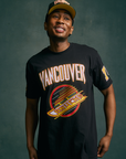 Vancouver Canucks X Grizzlies Black Vintage Skate T-Shirt