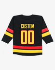 Vancouver Canucks Toddler Custom Black Skate Jersey