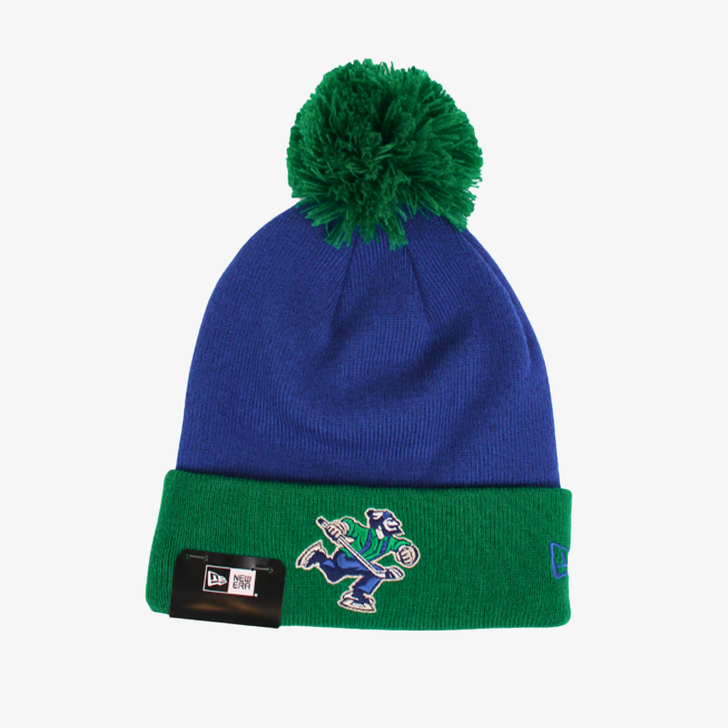 AHL Abbotsford Canucks Blue/Green Pom Knit Johnny Toque