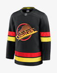 Vancouver Canucks Fanatics Authentic Pro Black Skate Jersey