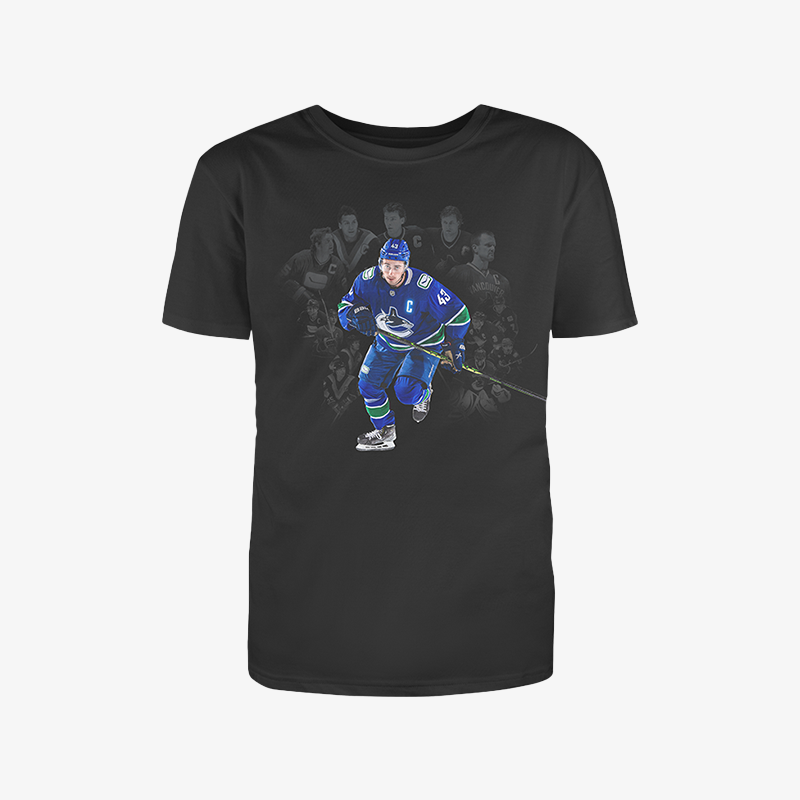 HOT!!! NEW Quinn Hughes #43 New Captain Vancouver Canucks Hockey Player T  Shirt