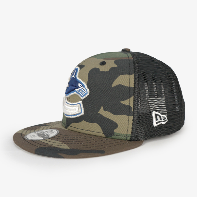 Vancouver Canucks New Era Youth 950 Camo Orca Trucker Hat