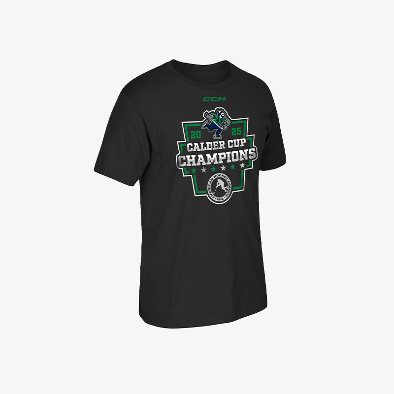 Abbotsford Canucks 2025 CCM Calder Cup Champions Black T-shirt