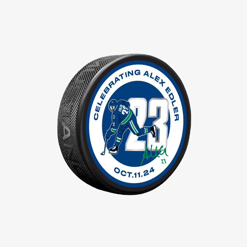 Vancouver Canucks Alex Edler Retirement Puck