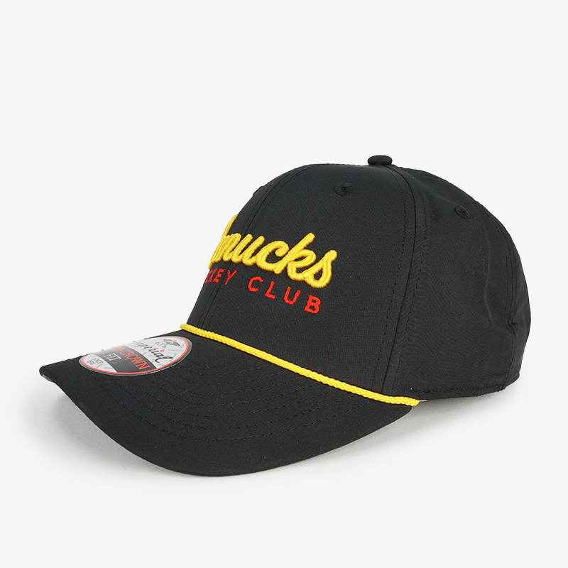 Vancouver Canucks G&G Black/Gold Rope Skate Hat