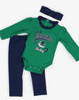 Vancouver Canucks Outerstuff Infant Onesie and Headband 3 Piece Set