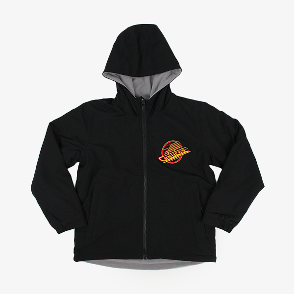 Vancouver Canucks Youth Black/Grey Reversible Jacket