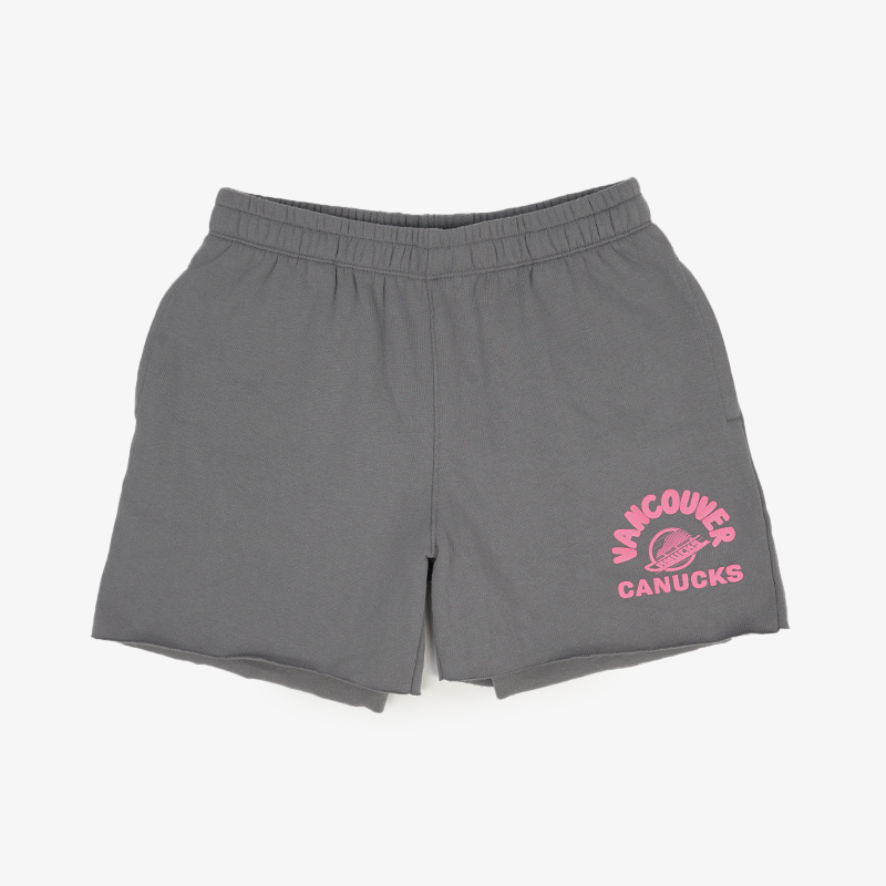 Vancouver Canucks 47 Brand Women's Grey/Pink Skate Shorts