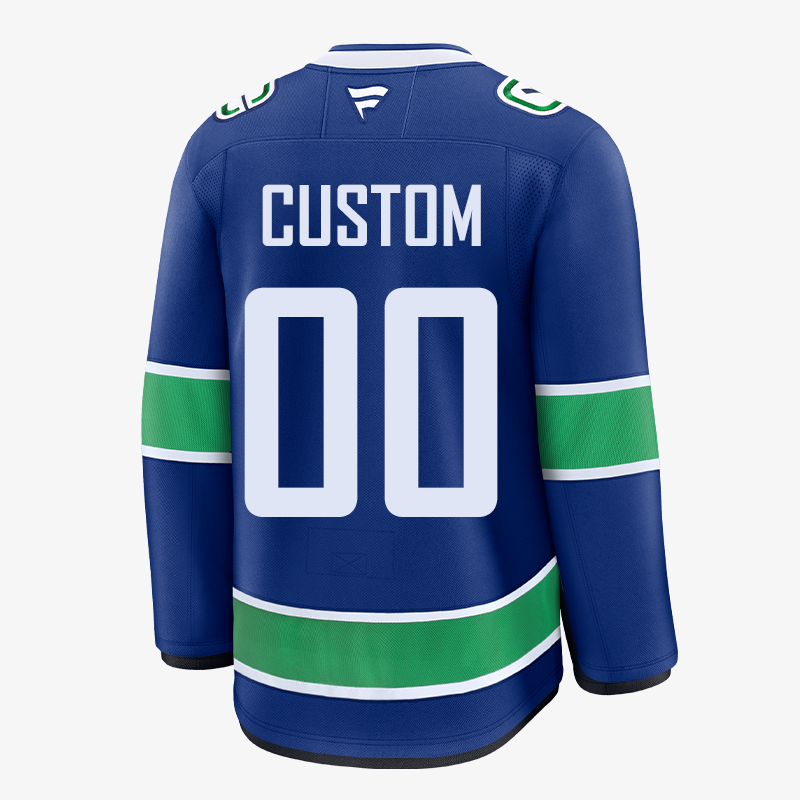 Vancouver Canucks Fanatics Premium Custom Home Stitch Jersey