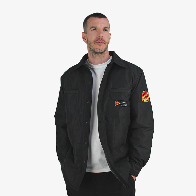 Vancouver Canucks Canvas Sherpa Lined Skate Jacket