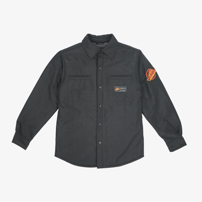Vancouver Canucks Canvas Sherpa Lined Skate Jacket