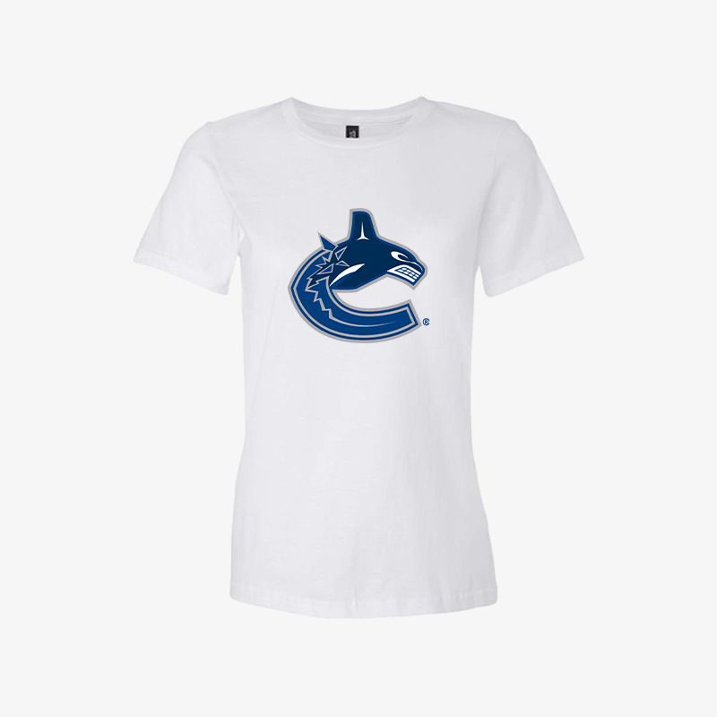 Vancouver Canucks Women's Primary White Orca Tee