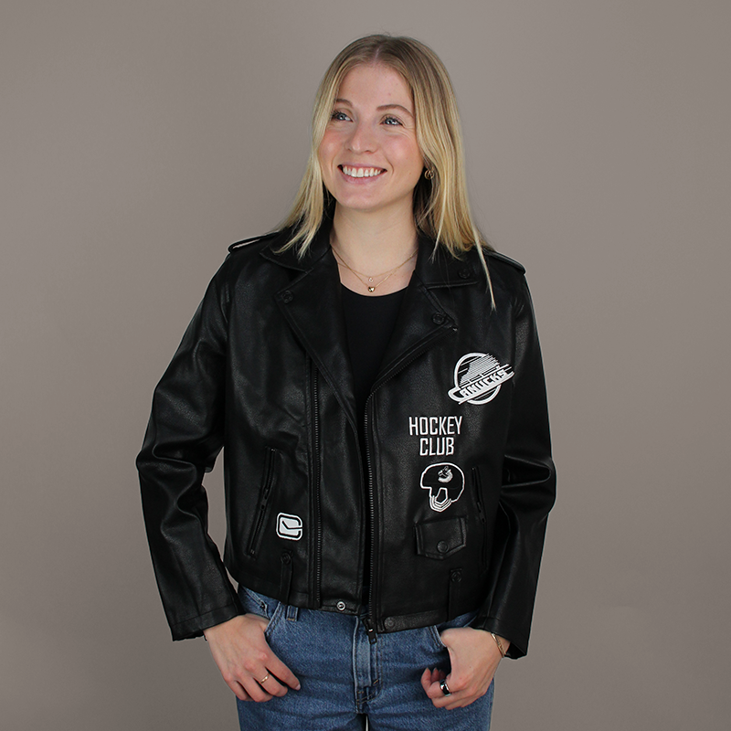 Vancouver outlet Canucks Leather Jacket