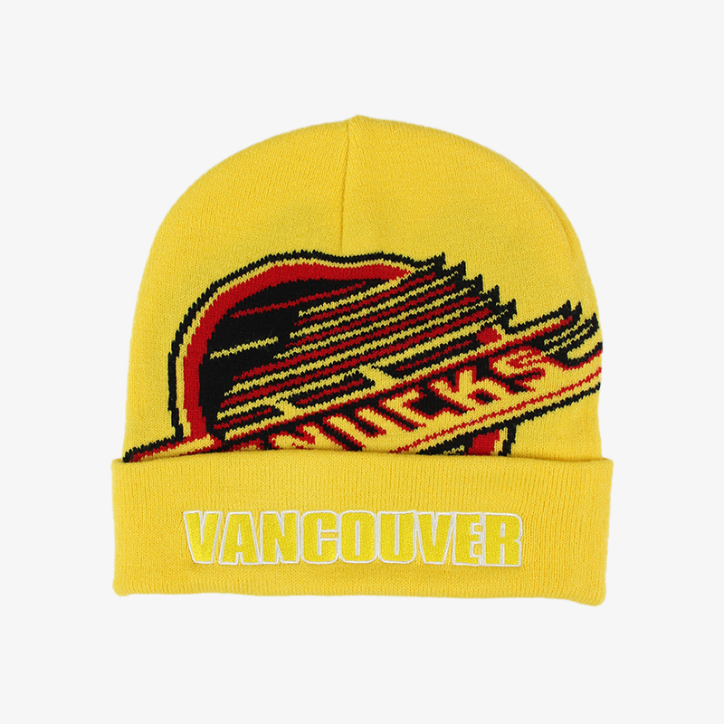 Vancouver Canucks Mitchell & Ness Yellow Skate Knit Beanie