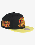 Vancouver Canucks Mitchell & Ness Yellow and Black Glitch Skate Snapback