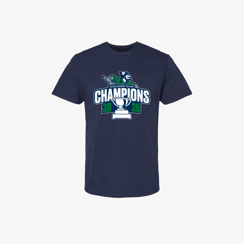 Abbotsford Canucks 2025 Calder Cup Champions Navy T-shirt