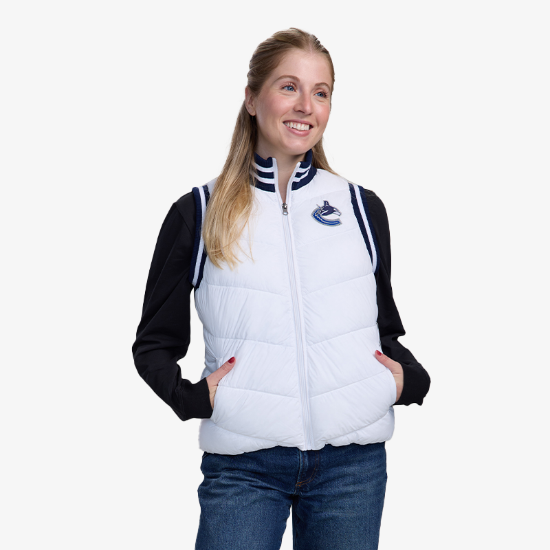 Vancouver Canucks Women's White Orca Vest
