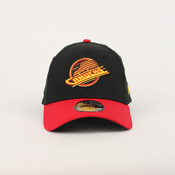 Vancouver Canucks New Era 940 Red Black Skate Snapback Hat