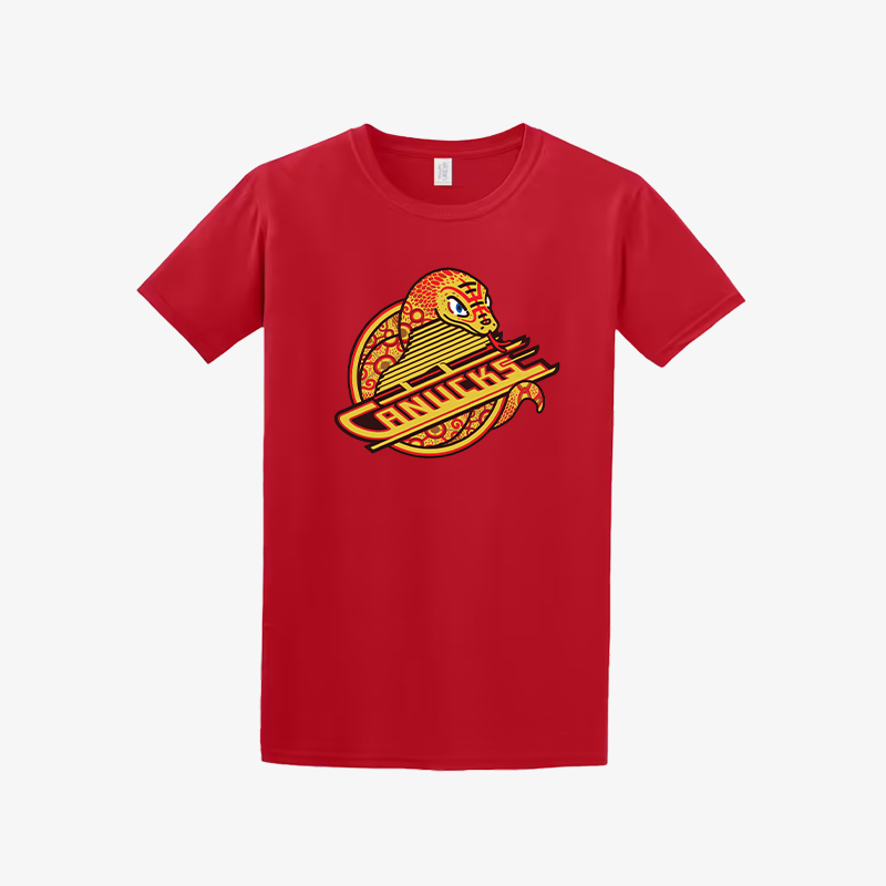 Vancouver Canucks Lunar New Year 2025 Red Snake Tee