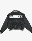 Vancouver Canucks Black Satin Orca Jacket
