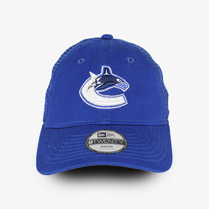 Vancouver Canucks New Era Youth 920 Orca Blue Mesh Snapback Vanbase