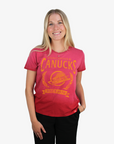 Vancouver Canucks Ladies Skate Red Sunfade Tee