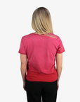 Vancouver Canucks Ladies Skate Red Sunfade Tee