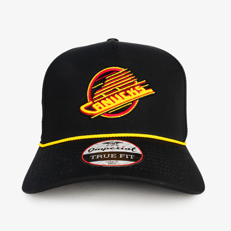 Vancouver Canucks G&G True Fit Black/Gold Rope Skate Hat