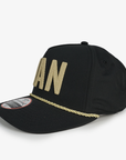 Vancouver Warriors G&G Black/Gold Rope Hat