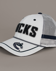 Vancouver Canucks Women's Nucks White and Blue Trucker Hat
