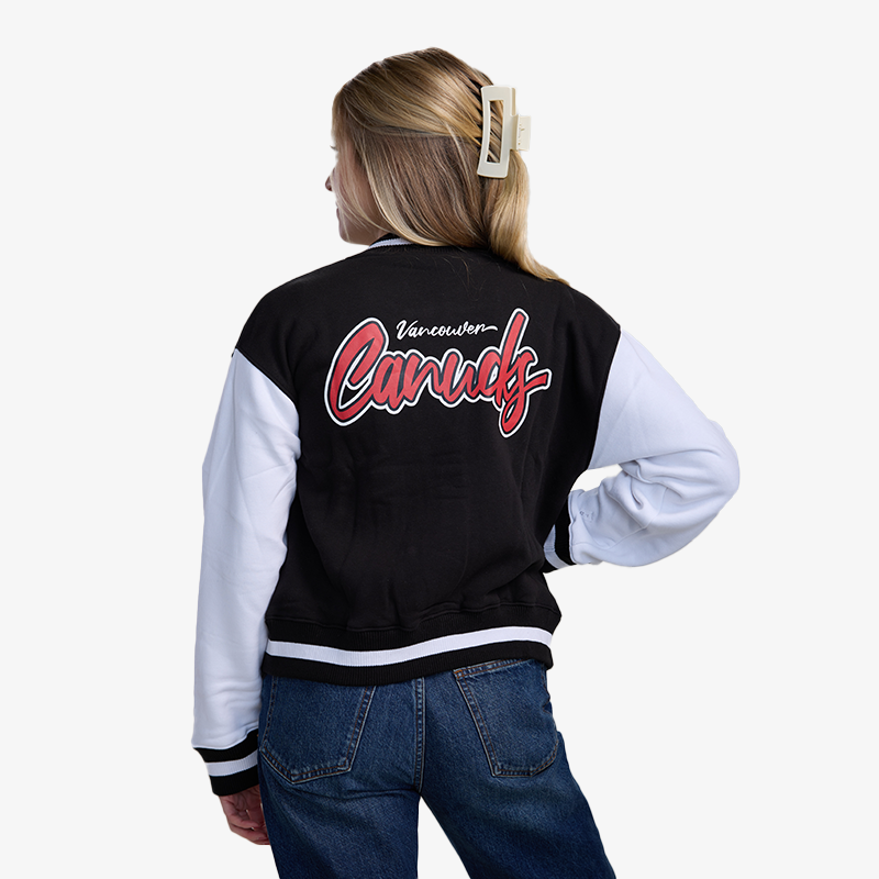 Vancouver Canucks New Era Women's Black and White Skate Jacket