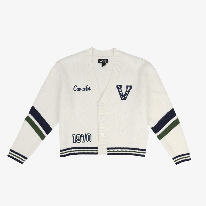 Vancouver Canucks Wild Collective Women's Cream Millionaires Cardigan