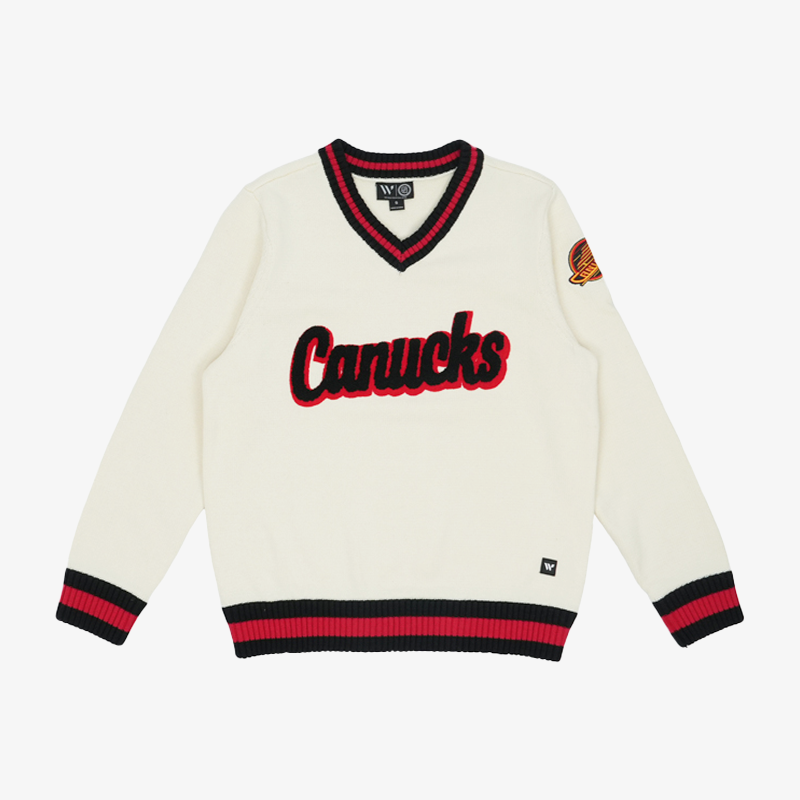 Vancouver Canucks Wild Collective Womens Crop Knit Skate Sweater