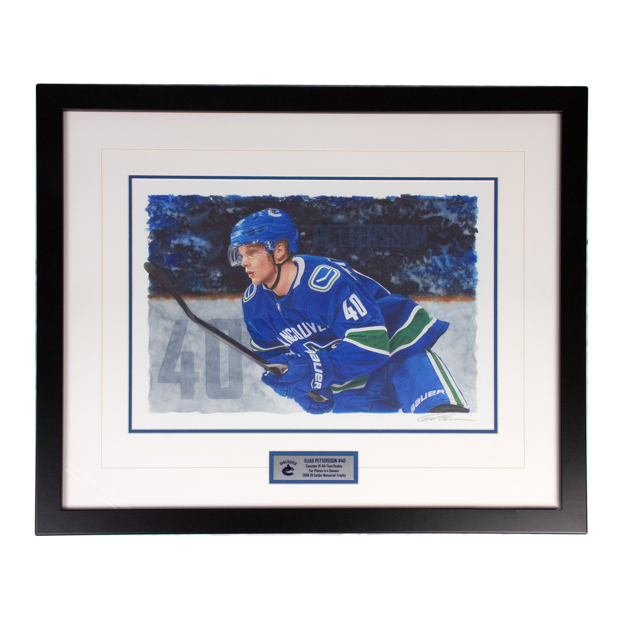 Elias Pettersson Custom Framed Fine Art Giclee Print