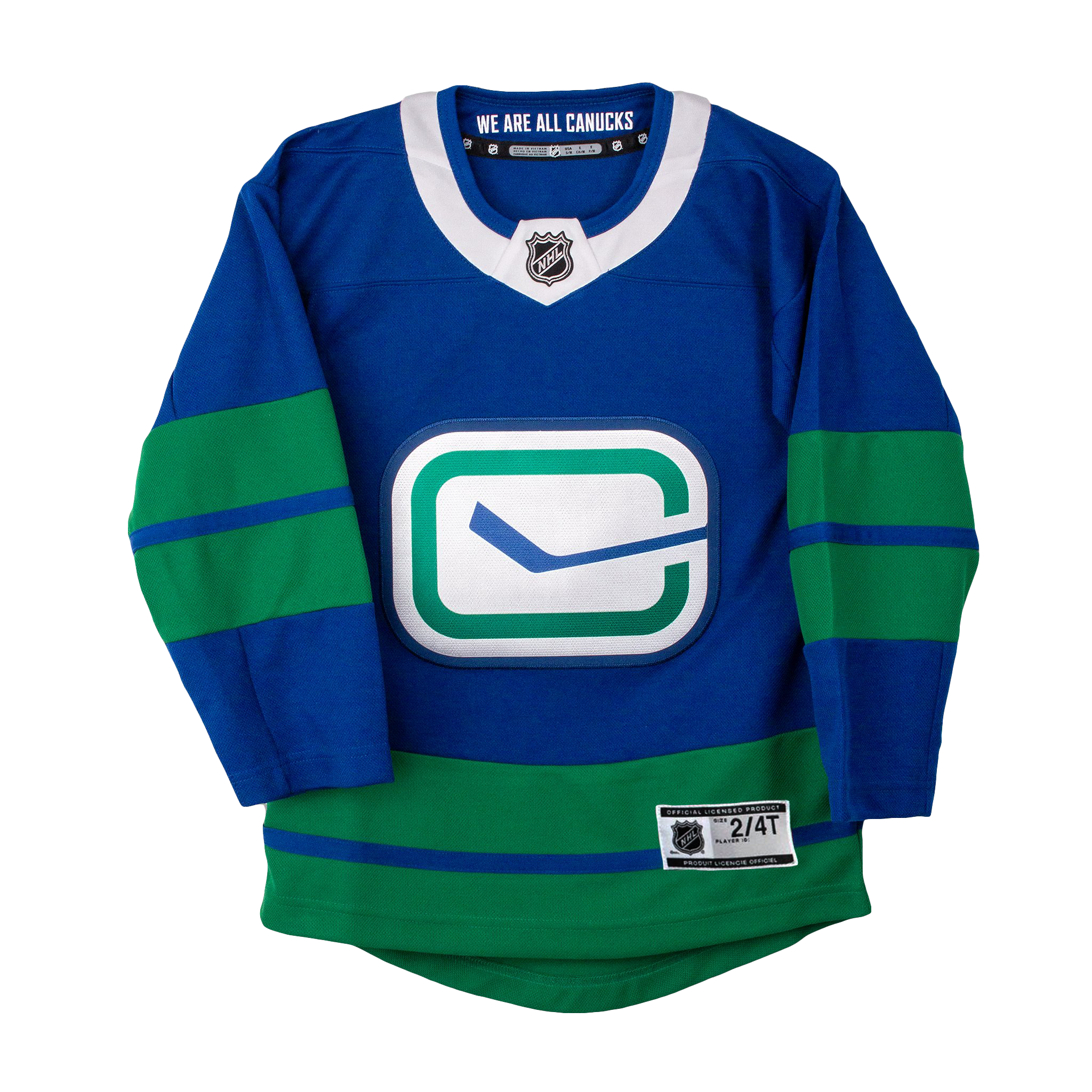 Adidas NHL Vancouver Canucks Heritage Third Jersey! NHL Hockey Stick In The  Rink
