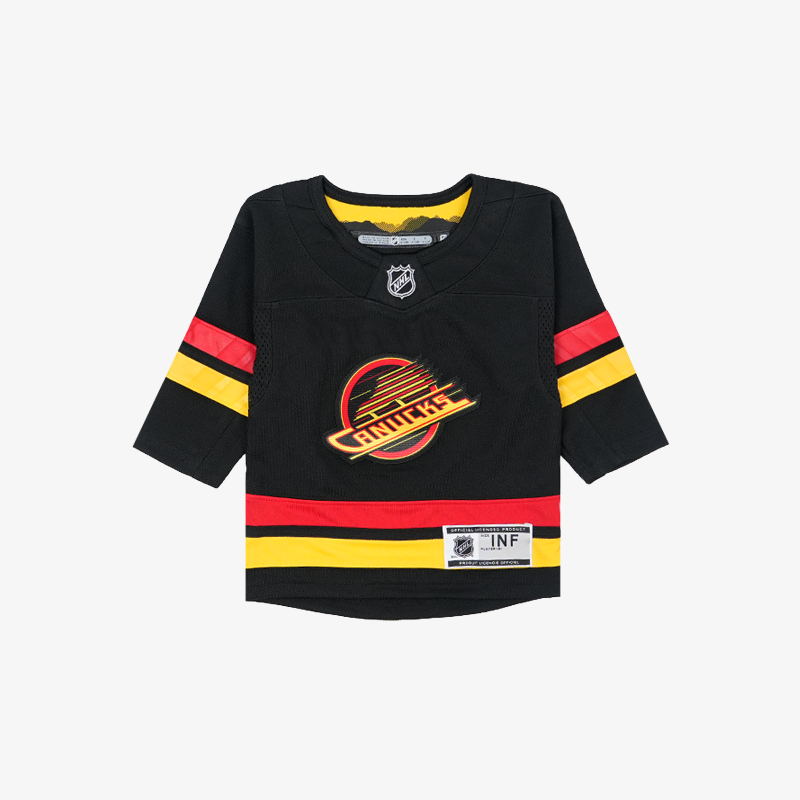 Vancouver Canucks Infant Name &amp; Number Black Skate Jersey
